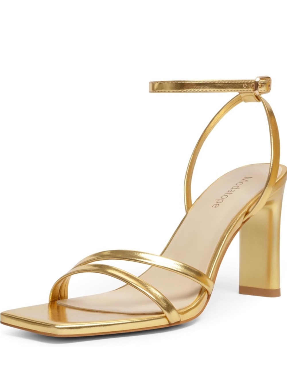 Gold Strappy Heel Sandal